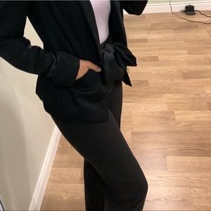 High waisted bow pants